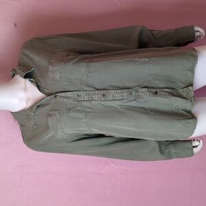 M&S Collection 100% Lyocell Tea Dyed Soft Long Sleeve Button Up Shirt size 12